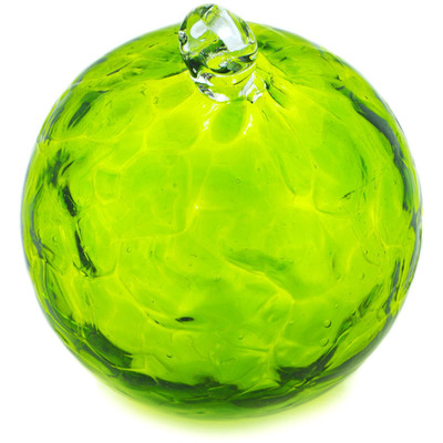Glass Christmas Ball Ornament 4&quot; Green