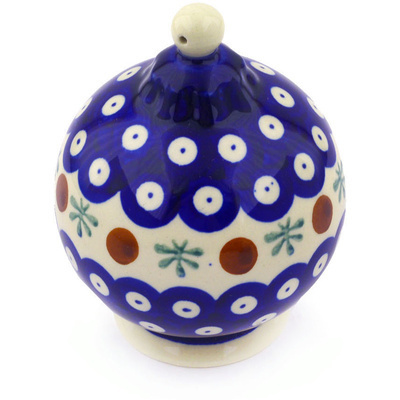 Polish Pottery Christmas Ball Ornament 4&quot; Mosquito