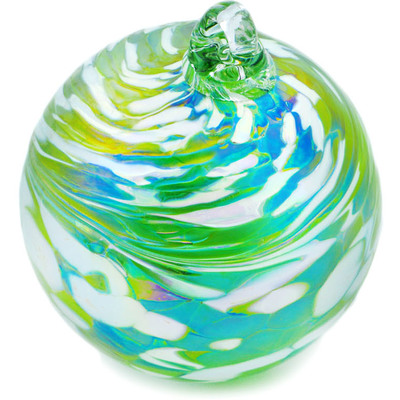 Glass Christmas Ball Ornament 4&quot; Ocean
