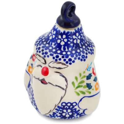 Polish Pottery Christmas Ball Ornament 4&quot; Rainbow Delight UNIKAT