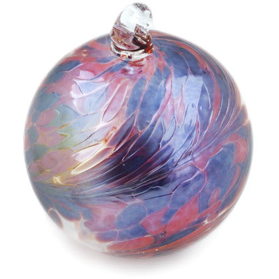 Glass Christmas Ball Ornament 4&quot; Red