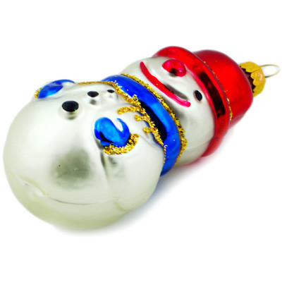 Glass Christmas Ball Ornament 4&quot; Red