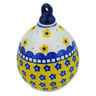 Polish Pottery Christmas Ball Ornament 4&quot; Sunshine