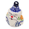 Polish Pottery Christmas Ball Ornament 4&quot; Wave Of Flowers