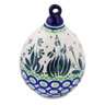 Polish Pottery Christmas Ball Ornament 4&quot; Weeping Tulips UNIKAT