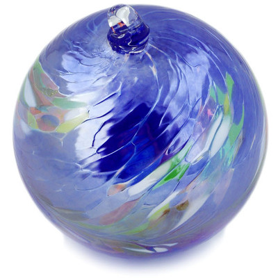 Glass Christmas Ball Ornament 5&quot; Blue