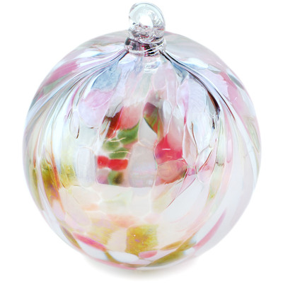 Glass Christmas Ball Ornament 5&quot; Frosty Silver