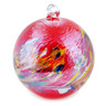 Glass Christmas Ball Ornament 5&quot; Red
