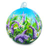 Glass Christmas Ball Ornament 5&quot; Summer Lilac