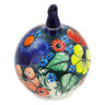 Polish Pottery Christmas Ball Ornament 5&quot; Summertime Blues UNIKAT