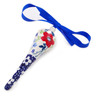 Polish Pottery Christmas Ball Ornament 5&quot; Wild Flower Bloom UNIKAT