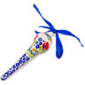 Polish Pottery Christmas Ball Ornament 5&quot; Wild Poppies UNIKAT