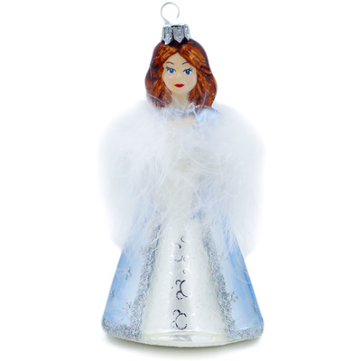 Glass Christmas Ball Ornament 6&quot; Angelic