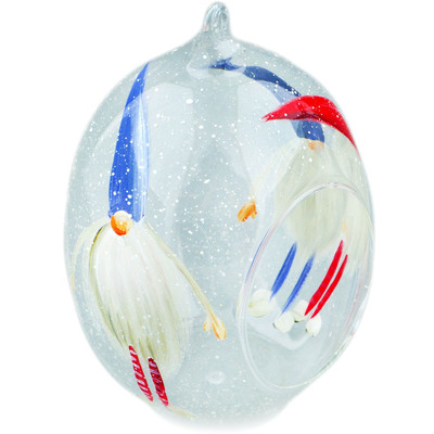Glass Christmas Ball Ornament 6&quot; Black Traditional