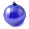 Glass Christmas Ball Ornament 6&quot; Blue