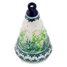 Polish Pottery Christmas Ball Ornament 6&quot; Leafy Garden UNIKAT