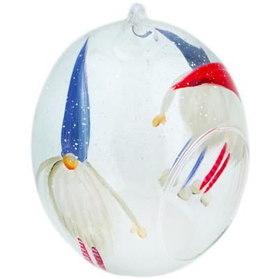 Glass Christmas Ball Ornament 6&quot; Leprechaun&#039;s Friends