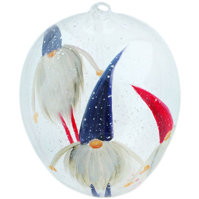 Glass Christmas Ball Ornament 6&quot; Leprechaun&#039;s Friends