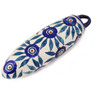 Polish Pottery Christmas Ball Ornament 6&quot; Peacock Train UNIKAT