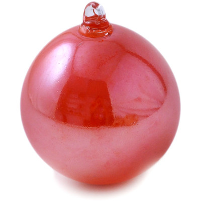 Glass Christmas Ball Ornament 6&quot; Red