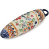 Polish Pottery Christmas Ball Ornament 6&quot; Summer Bouquet UNIKAT