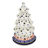 Polish Pottery Christmas Tree Candle Holder 10&quot; Classic Americana