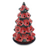 Polish Pottery Christmas Tree Candle Holder 10&quot; Temptation UNIKAT