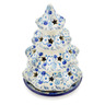 Polish Pottery Christmas Tree Candle Holder 6&quot; Bright Day