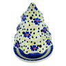 Polish Pottery Christmas Tree Candle Holder 6&quot; Hope Flowes UNIKAT