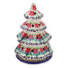 Polish Pottery Christmas Tree Candle Holder 6&quot; Maraschino