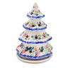 Polish Pottery Christmas Tree Candle Holder 7&quot;