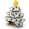 Polish Pottery Christmas Tree Candle Holder 7&quot; Heart To Heart