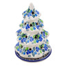 Polish Pottery Christmas Tree Candle Holder 7&quot; Limeberry