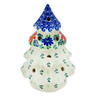 Polish Pottery Christmas Tree Candle Holder 7&quot; Poppies Obsession UNIKAT