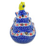 Polish Pottery Christmas Tree Candle Holder 8&quot; Blossom Dots