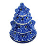 Polish Pottery Christmas Tree Candle Holder 8&quot; Choppy Waters
