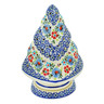 Polish Pottery Christmas Tree Candle Holder 8&quot; Daisy Daze