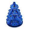 Polish Pottery Christmas Tree Candle Holder 8&quot; Deep Into The Blue Sea