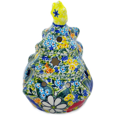 Polish Pottery Christmas Tree Candle Holder 8&quot; Magical Spring UNIKAT