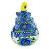 Polish Pottery Christmas Tree Candle Holder 8&quot; Orchid Crown UNIKAT