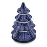Polish Pottery Christmas Tree Candle Holder 8&quot; Starry Night UNIKAT