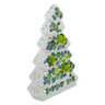 faience Christmas Tree Figurine 12&quot; Green Wave