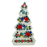 faience Christmas Tree Figurine 12&quot; Little Flower Patch
