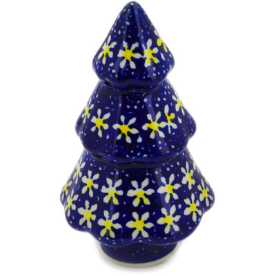 Polish Pottery Christmas Tree Figurine 5&quot; Daisy