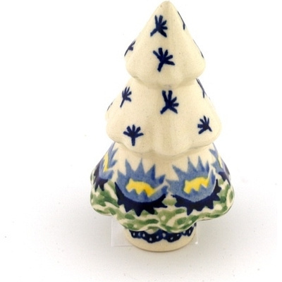 Polish Pottery Christmas Tree Figurine 5&quot;