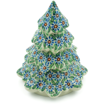 Polish Pottery Christmas Tree Figurine 7&quot; Cactus UNIKAT