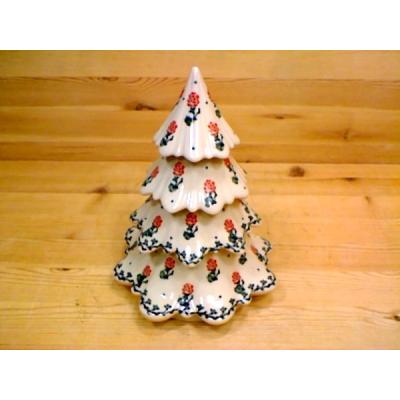 Polish Pottery Christmas Tree Figurine 7&quot;