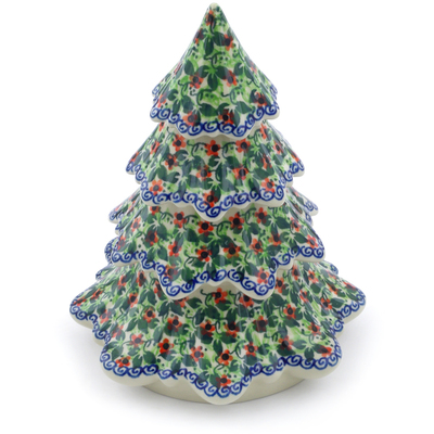 Polish Pottery Christmas Tree Figurine 7&quot; Meadowbrook UNIKAT