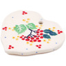 Polish Pottery Christmas Tree Pendant 3&quot; Berry Branches