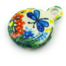 Polish Pottery Circle Pendant 2&quot; Garden Delight UNIKAT